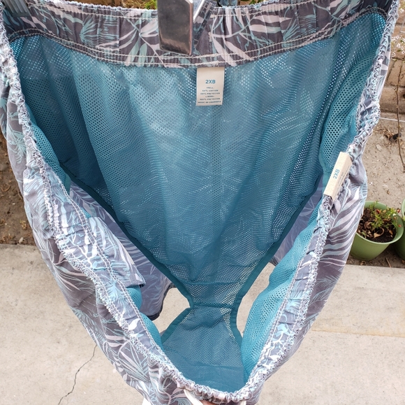 $119 NEW both Men 2XB Caribbean elastic waist swim trunks shorts mesh lining - Picture 10 of 14
